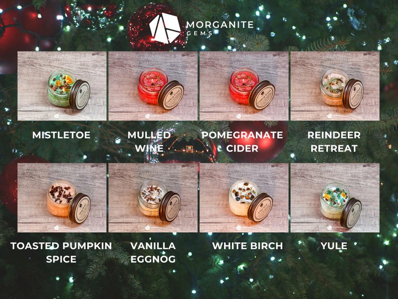 Christmas Candles, Holiday Candles, Yule Candles, Scented Holiday Candles, Hand Poured, Soy Candles, Mistletoe, Eggnog, Mulled Wine