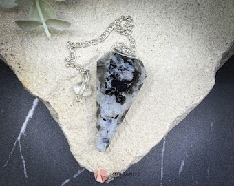 Rainbow Moonstone Crystal Pendulum for Intuition, Feminine Energy & New Beginnings
