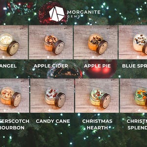 Christmas Candles, Holiday Candles, Yule Candles, Scented Holiday Candles, Hand Poured, Soy Candles, Mistletoe, Eggnog, Mulled Wine