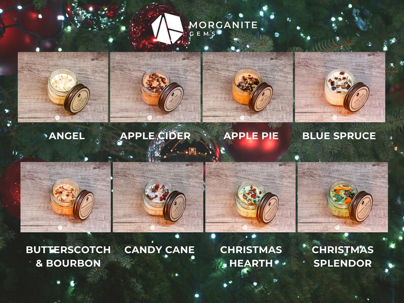 Christmas Candles, Holiday Candles, Yule Candles, Scented Holiday Candles, Hand Poured, Soy Candles, Mistletoe, Eggnog, Mulled Wine