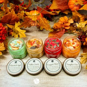 Hand Poured Soy Candle Set, Autumn Scents, Fall Gift (4 oz)