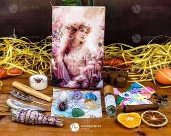 Ostara Altar Box: Spring Equinox Ritual Kit with Crystals