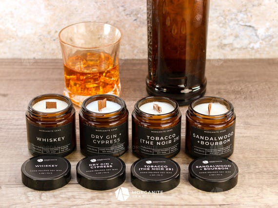 Connoisseur Luxury Candles for Men in Amber Bottle