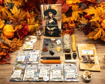 Samhain Ritual Box, Samhain Altar Box, Samhain Gift Box Set, Winter Solstice Ritual Box, Sabbat Box, Samhain Offering, Samhain Crystals, Sam