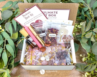 Soulmate Intention Box, Love Ritual Kit with Crystals, Candles, Essential Oil