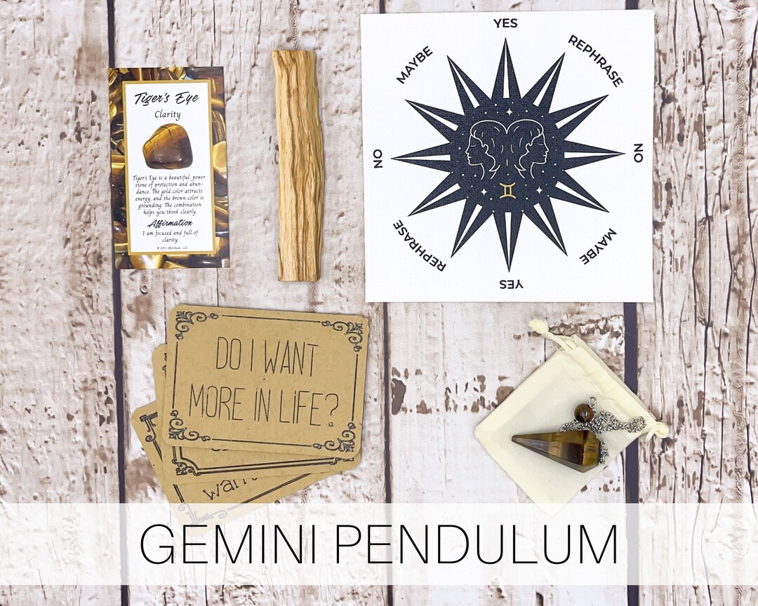 Gemini Pendulum Set Pendulum Dowsing Mat Set Pendulum Mat Set Pendulum