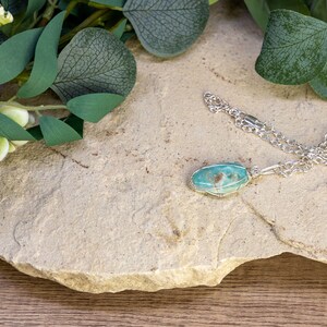 Wire-Wrapped Smithsonite/Caribbean Calcite with Sterling Necklace by Josh Felix