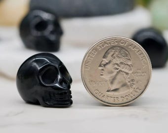 Black Obsidian Skull