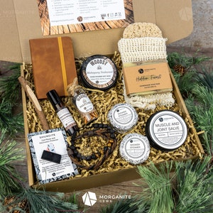 Woodsy Gift Box for Men | Gift for Him | Men&#39;s Care Package, Father&#39;s Day, Boyfriend, Dad, Husband, Gift Box Set Men, Manly Giftbox,