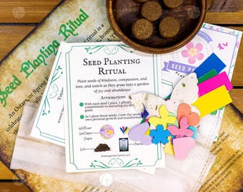 Ostara Seed Planting Ritual Kit: Spring Equinox Gift, Wildflower Garden