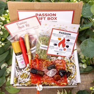Caja de regalo Passion: Kit ritual de cristales y velas para establecer intenciones.