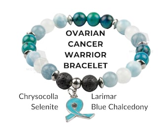 Ovarian Cancer Bracelet | Ovarian Bracelet | Gifts for Ovarian Cancer | Ovarian Healing Bracelet | Ovarian Cancer Awareness | Cancer Gift |