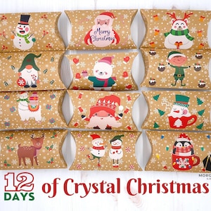 ADVENT CALENDAR, CRYSTAL Calendar, Christmas Advent, Natural Tumbled Stones Unique Different Item Trending Christmas Gift Calendar