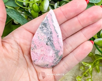 AAA+ Rhodochrosite Pear-Shaped Carving (54g) – "Stone of the Compassionate Heart" for Self-Love & Inner Healing