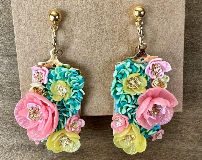 Lemonade Summer Floral Earrings | Handmade Polymer Clay