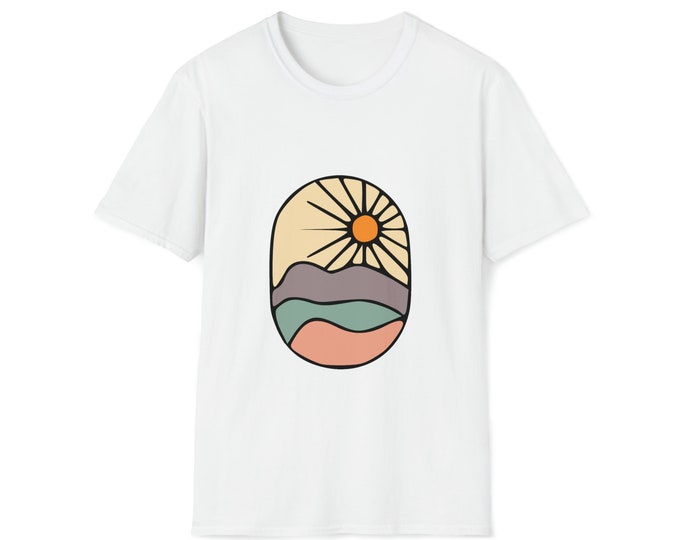 Minimalist Mountain Shirt - Hiking Shirt - Aesthetic T-Shirt - Gift for Adventurers - Simple Mountain Tee - 009