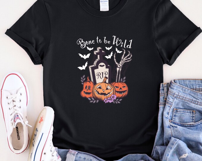 Cute Skeleton Halloween Shirt, Pumpkin Halloween shirt, Pumpkin Shirt, Fall shirt, Spooky Season T-Shirt, Fall Shirts for WomenSkeleton 8