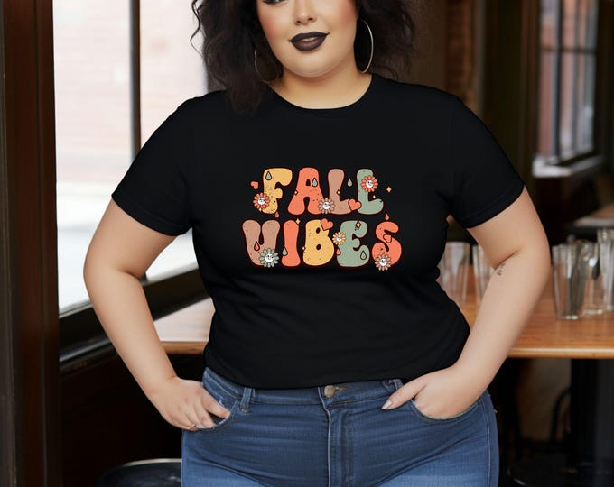 Fall Vibes - Cute Autumn T-shirt - Fall Tee - Spooky Season Shirt - Cozy Fall Aesthetic - Autumn Fashion - Fall Vibes Tee - Spooky Aesthetic