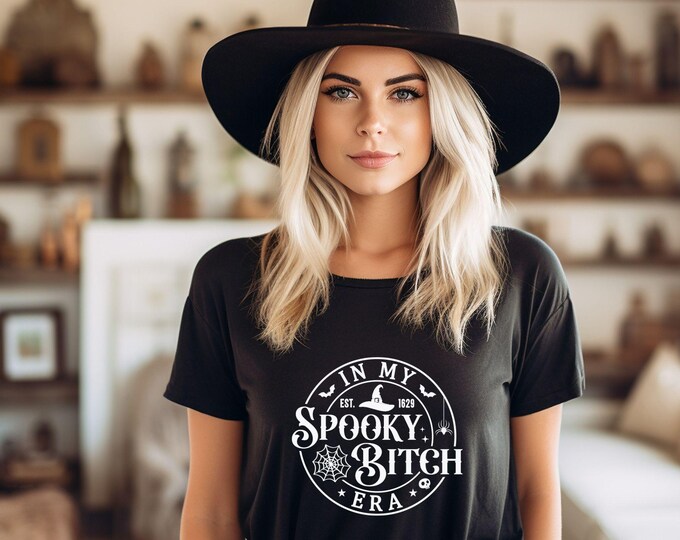 In My Spooky Bitch Era - Witchy Halloween T-Shirt - Fall Tee - Spooky Season T-Shirt - Witchy Vibes - Halloween Aesthetic - Fall Fashion