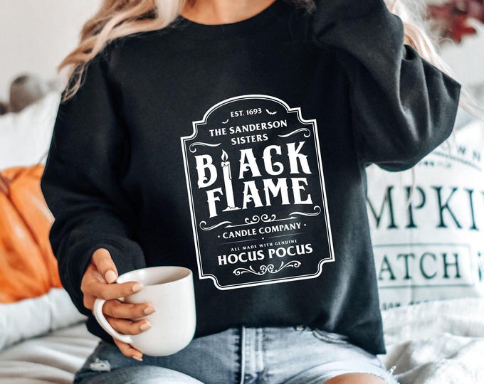 Sanderson Sisters Black Flame Crewneck