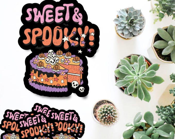 Sweet and Spooky - Cute Halloween Sticker - Fall Sticker - Spooky Season Decal - Halloween Aesthetic - Fall Vibes - Spooky Aesthetic
