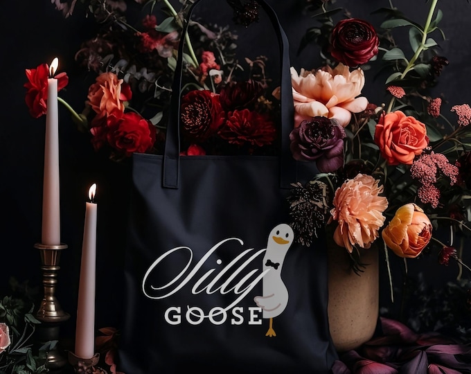 Silly Goose Tote Bag - Funny Goose Bag - Silly Goose Tote - Cute Animal Tote Bag - Weirdcore