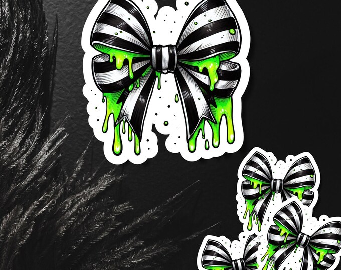 Gothic Coquette Movie Inspired Sticker - Elegant Spooky Season Decal - Fall Sticker - Halloween Aesthetic - Gothic Sticker- Laptop Sticker