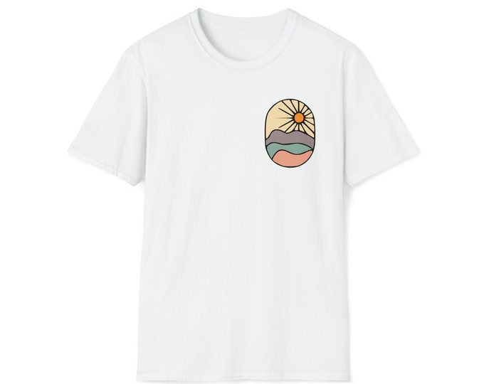 Minimalist Mountain Shirt - Hiking Shirt - Aesthetic T-Shirt - Gift for Adventurers - Simple Mountain Tee - 003