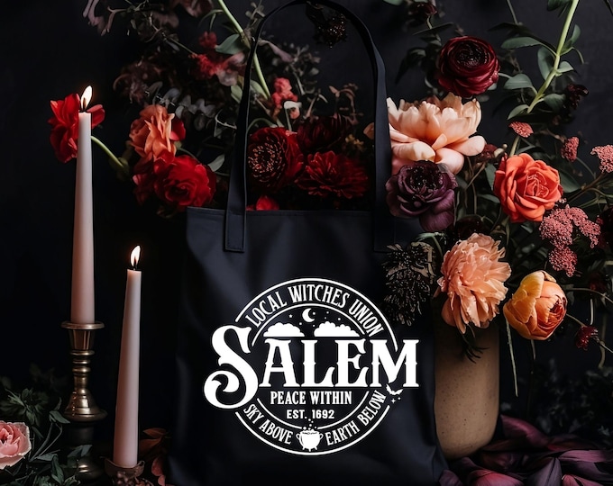 Salem Witches Union - Peace Within Tote Bag - Witchy Tote - Fall Vibes - Spooky Season Bag - Halloween Aesthetic - Witchy Fashion 001