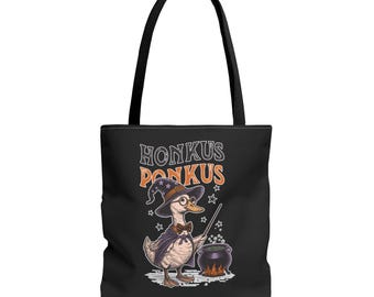 Honkus Ponkus Silly GooseTote Bag - Silly Goose Halloween Design - Halloween Tote Bag - Halloween Lovers and Silly Goose Enthusiasts - 001