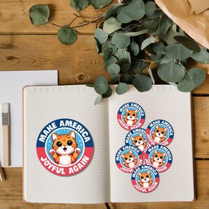 Sticker Make America Joyful Again - kinderloze Cat Lady-sticker - perfect voor kattenliefhebbers, laptops, waterflessen of cadeaus