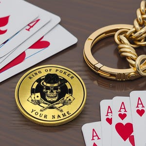 Protecteur de carte de poker personnalisé | Porte-clés de poker | Protège-cartes | Cadeau de poker | Cadeau pour joueur de poker | Idées cadeaux poker | Protège-cartes personnalisé