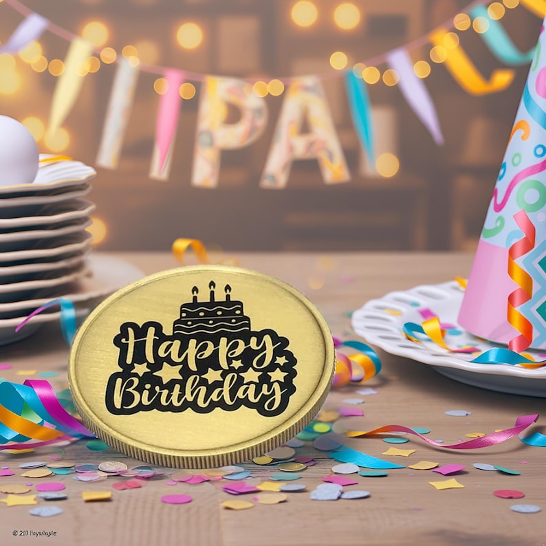 Personalized Birthday Gift | Personalized Gift | Personalized Birthday Coin | Birthday Gift for Her | Birthday Gift for Him | Coin image 1
