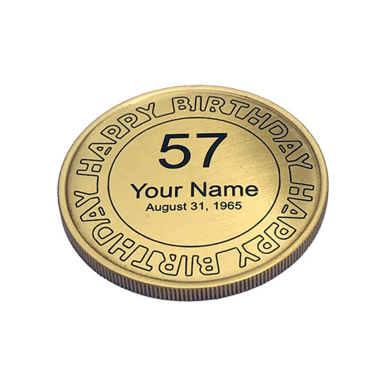 Personalized Birthday Gift | Personalized Gift | Personalized Birthday Coin | Birthday Gift for Her | Birthday Gift for Him | Coin image 5