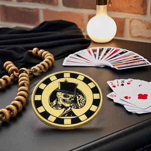 Poker Card Protector Personalized | Gambling King | Poker Chip | Poker Gift Idea | Poker Player Gift | Decision Coin | Coin Collector |Poker
