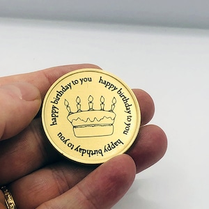 Personalized Birthday Coin | Personalized Gift | Personalized Birthday Gift | Birthday Gift for Her | Birthday Gift for Him | Bday Keychain
