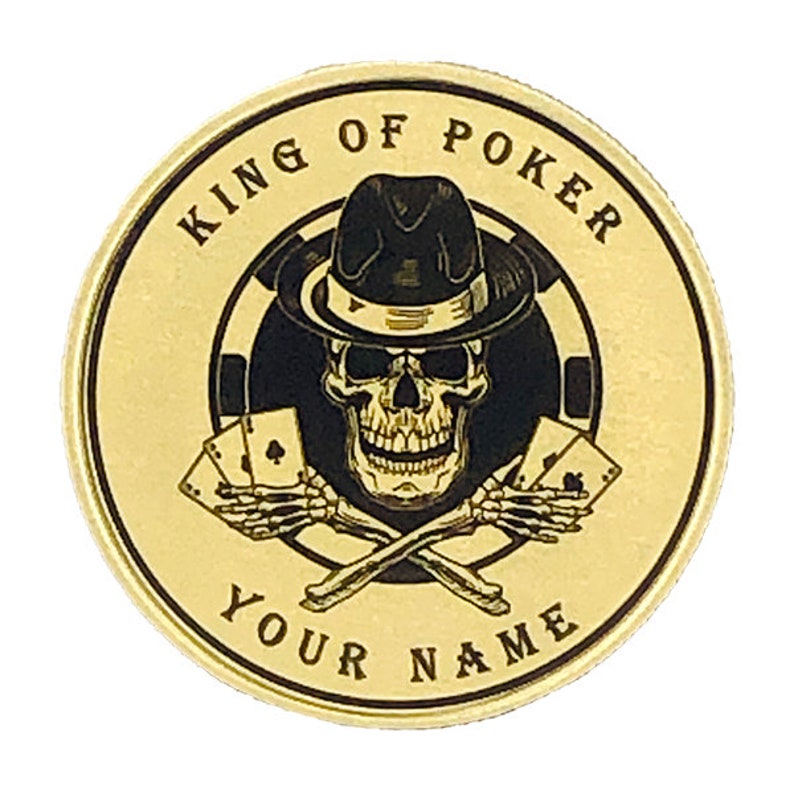 Poker Card Protector Optical Illusion Coin Custom Engraved Etsy