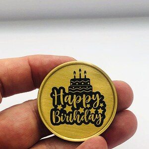 Personalized Birthday Gift | Personalized Gift | Personalized Birthday Coin | Birthday Gift for Her | Birthday Gift for Him | Coin image 3