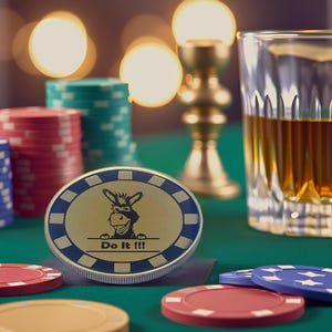 Pièce de décision | Protecteur de carte de poker personnalisé | Âne de poker | Cadeau pour joueur de poker | Cadeaux de poker | Pièce de défi | Protecteur de carte | Poker