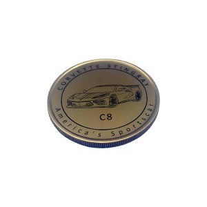 C8 Corvette Owner Brass Coin: Collectible Sports Car Gift