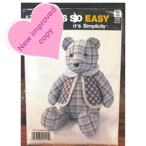 simplicity easy memory bear pdf A2115 rare pattern (UPDATED EASIER version)