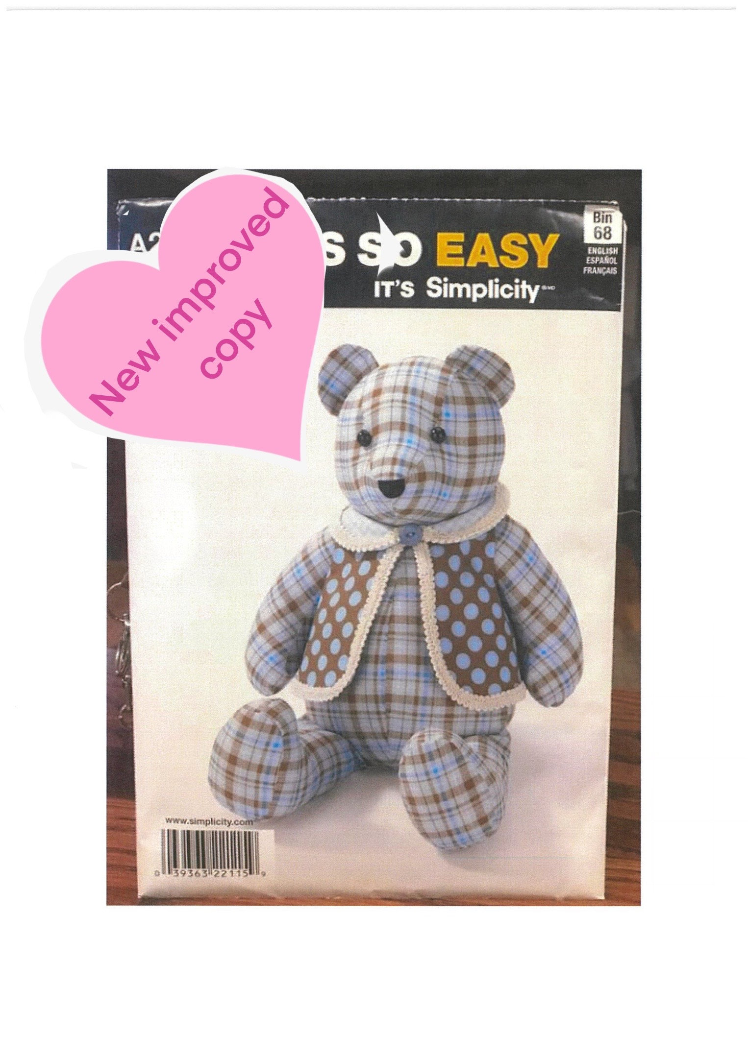 Simplicity a2115 memory hotsell bear pattern