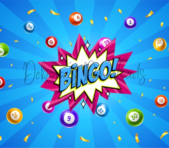 BINGO Blue and Pink Bingo Balls 20oz Skinny Tumbler Wrap Etsy