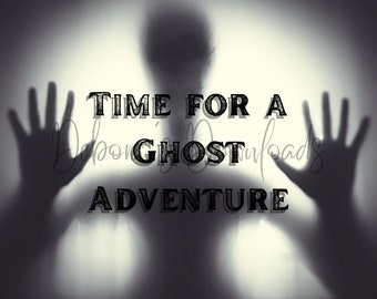 Ghost Hunting, Paranormal Wrap, Halloween Design, 20oz Skinny Tumbler Wrap, Digital PNG File, Instant Download