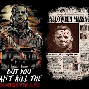 Michael Myers, Newspaper, Horror 20oz Skinny Tumbler Wrap, Digital PNG File, Instant Download