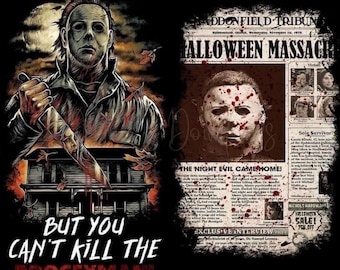 Michael Myers, Newspaper, Horror 20oz Skinny Tumbler Wrap, Digital PNG File, Instant Download