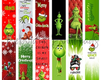 Grinch, Christmas Movie BUNDLE Set, 12 Pack Epoxy Pen Wraps, Zip File, Digital PNG File, Instant Download