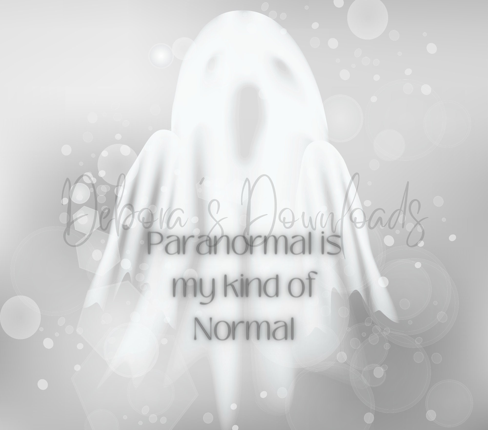 Paranormal Is My Kind Of Normal, Ghost Hunting, Halloween, 20oz Skinny Tumbler Wrap, Digital PNG File, Instant Download