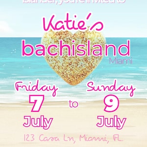 Love Island Bachelorette Weekend Template – Invitation, Itinerary & More