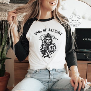 Sons of anarchy Raglan t-shirt, Inspired SONS, Unisex, men of mayhem, Jack Teller T-shirt